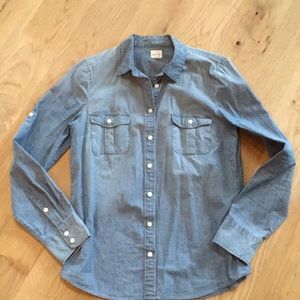 J. Crew Factory Chambray Button Up NWOT